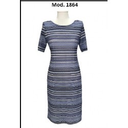 VESTIDO RAYAS AZUL